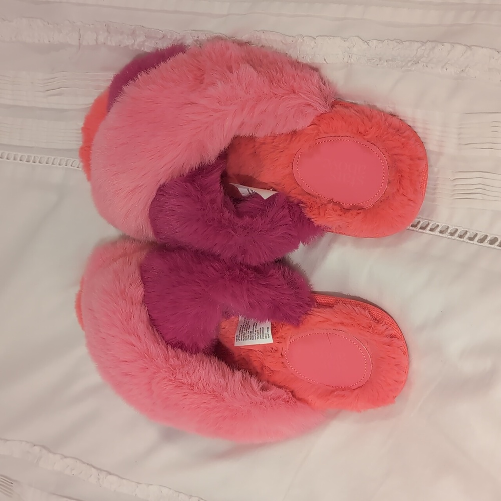 Hot pink slippers